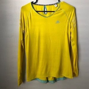 Adidas Yellow Running Long Sleeve Shirt